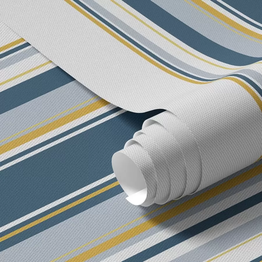 carta da parati Fitto disegno di strisce verticali blu e gialle nr. a00524