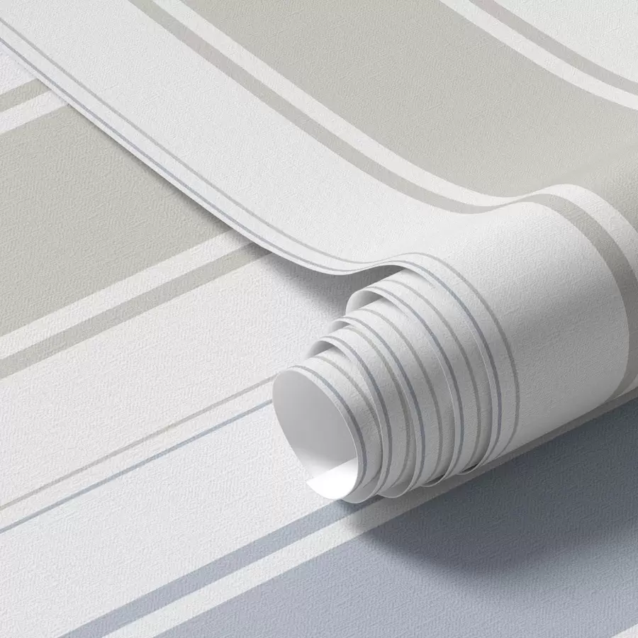 carta da parati Strisce larghe grigie e blu su sfondo bianco nr. a00558