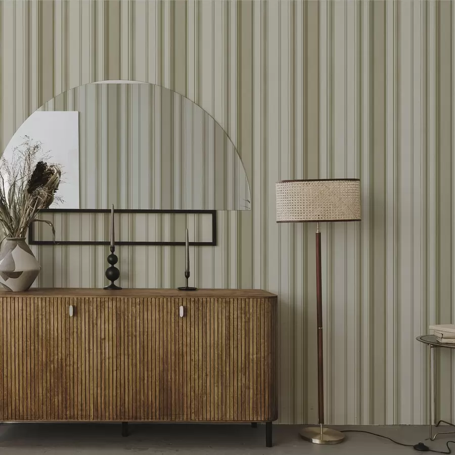 carta da parati Fondo crema con strisce verticali grigio-beige nr. a00564