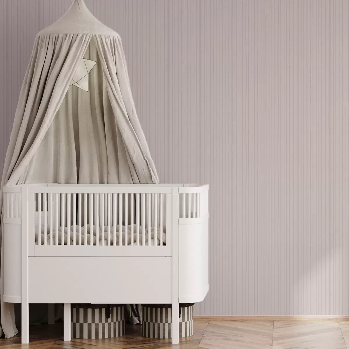 Carta da parati Strisce verticali rosa chiaro dallo stile delicato a00567