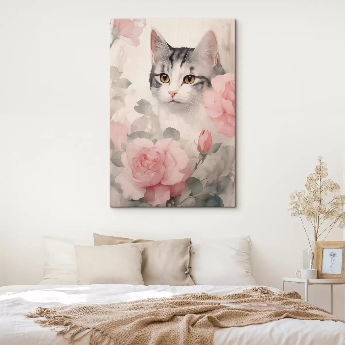 carta da parati Gatto tra le rose nr. s45673