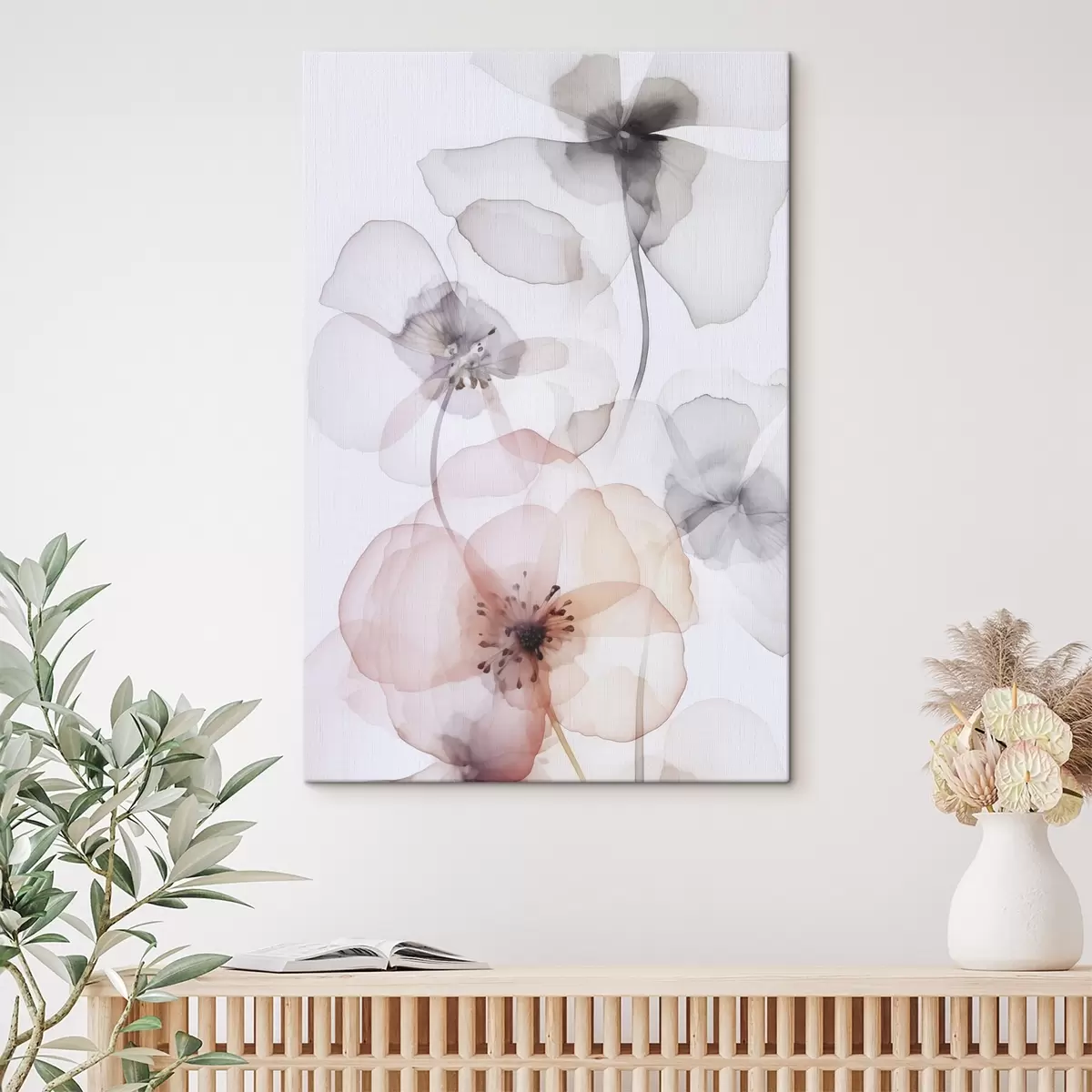 carta da parati Fiori ad imitazione dell'acquerello nr. s45681