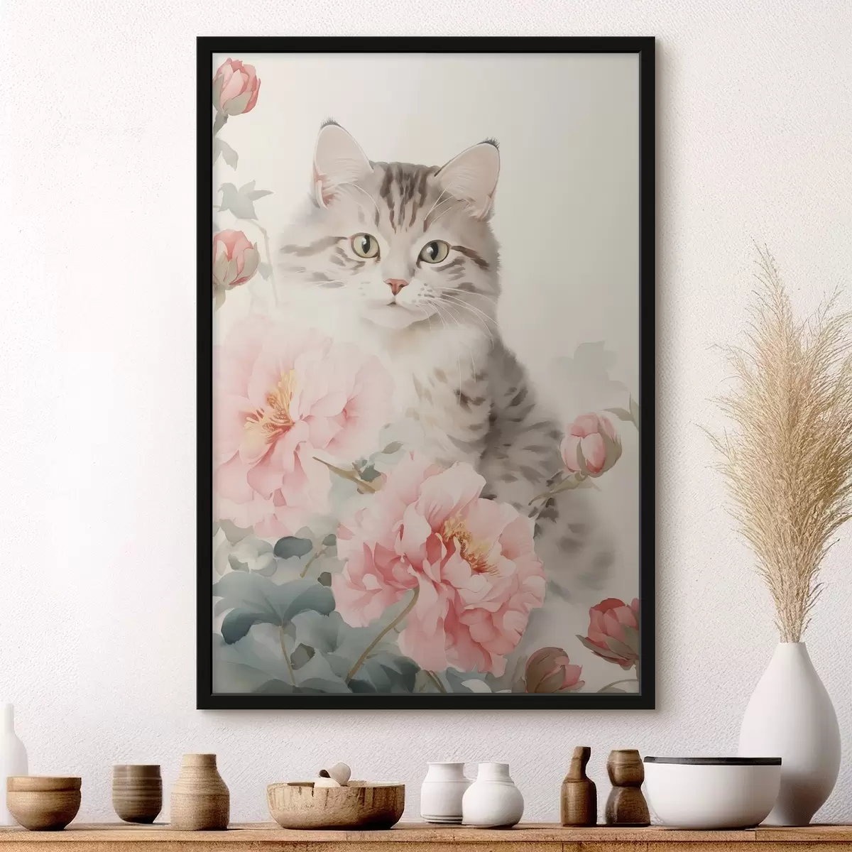 Poster Gatto tra i fiori f45674