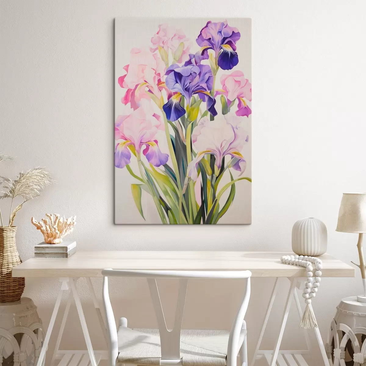 carta da parati Bouquet di iris nei toni del lilla nr. s45597