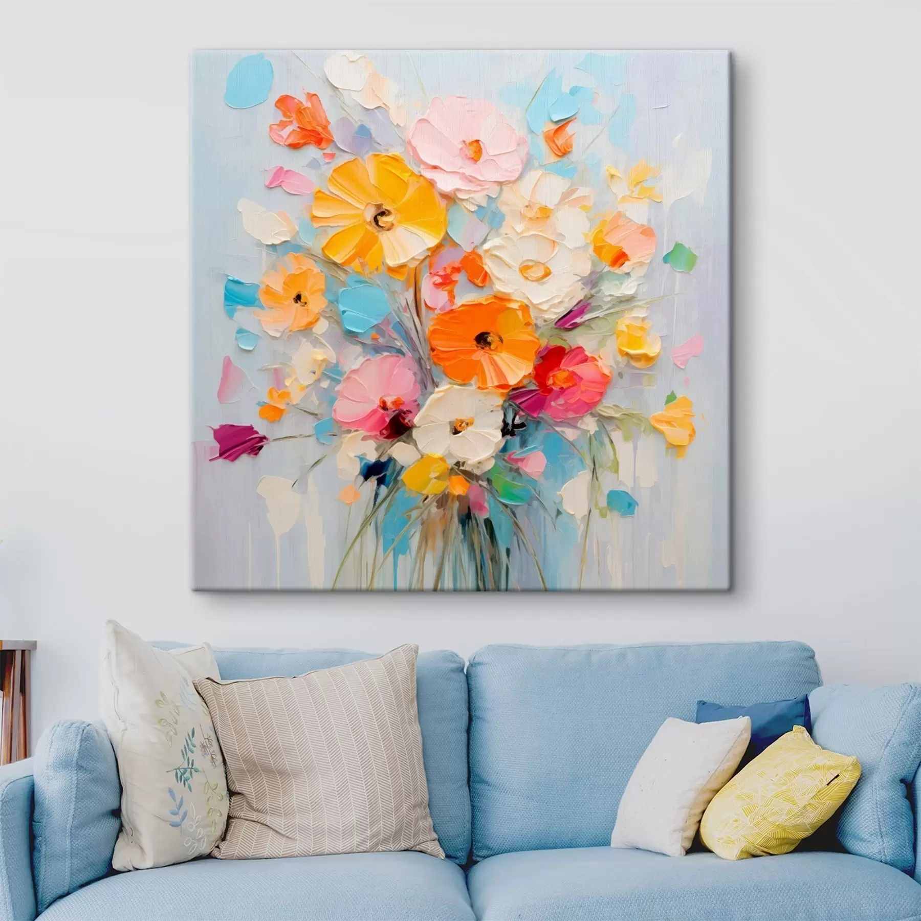 carta da parati Motivo floreale: bouquet astratto in tonalità pastello nr. s45599