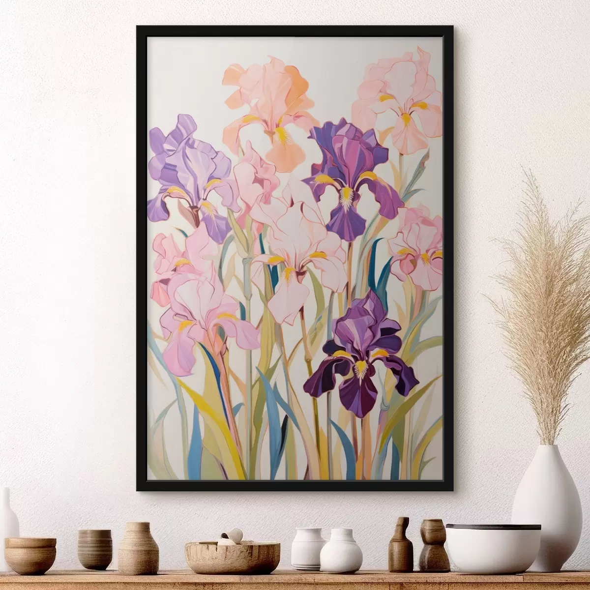 Poster Iris: composizione in stile minimalista f45596