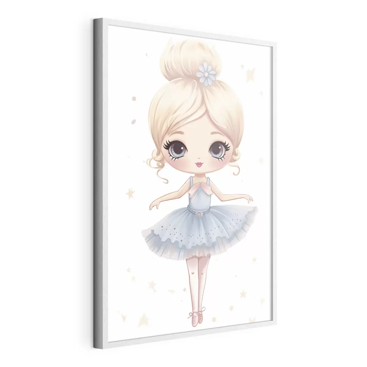 Poster Bambola ballerina con abito blu e fiocco f45481