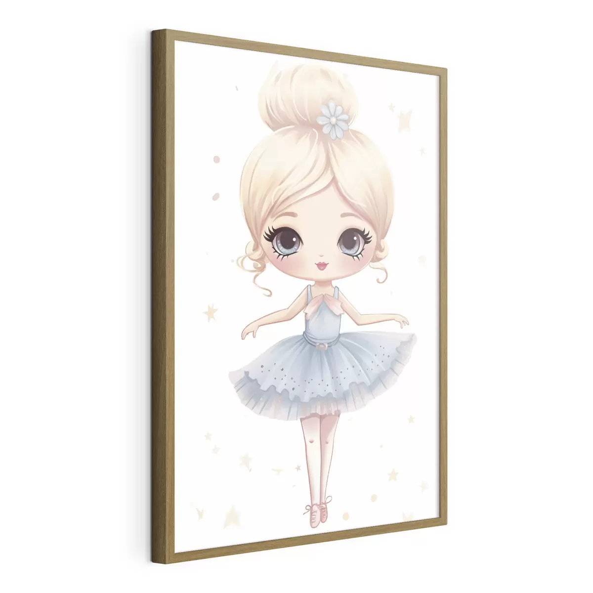 Poster Bambola ballerina con abito blu e fiocco f45481