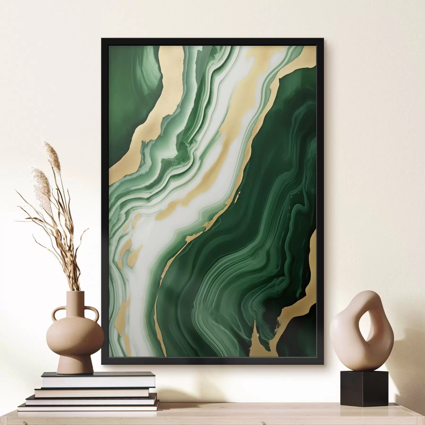 carta da parati Texture di marmo verde-bianco-giallo nr. f45695