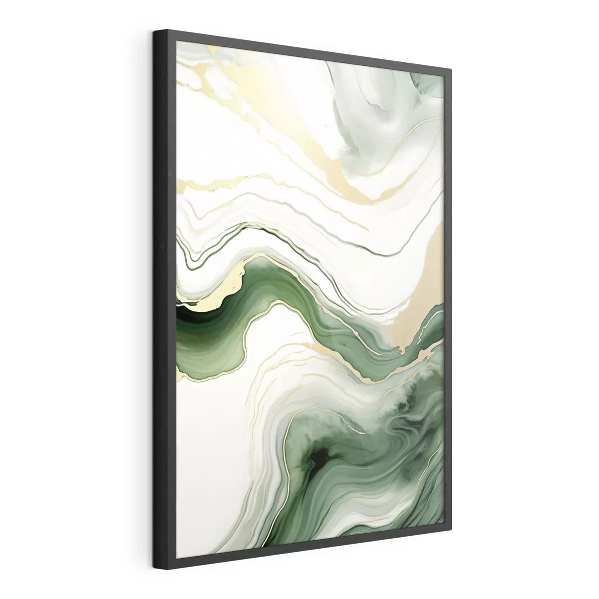 Poster Motivi di marmo verde chiaro e arancione f45696