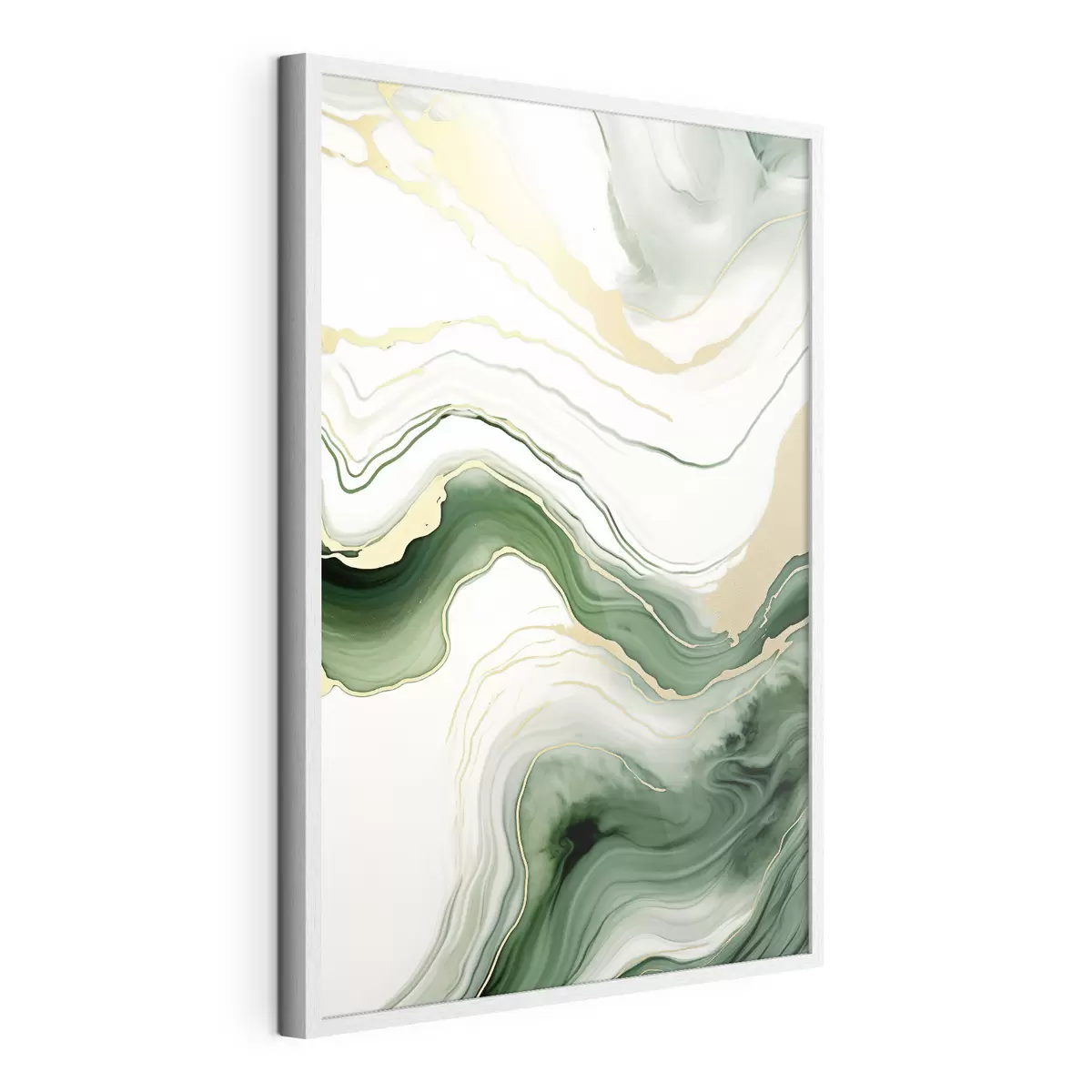 Poster Motivi di marmo verde chiaro e arancione f45696