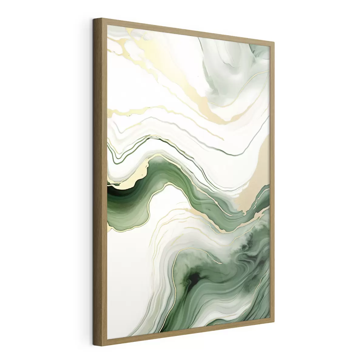 Poster Motivi di marmo verde chiaro e arancione f45696