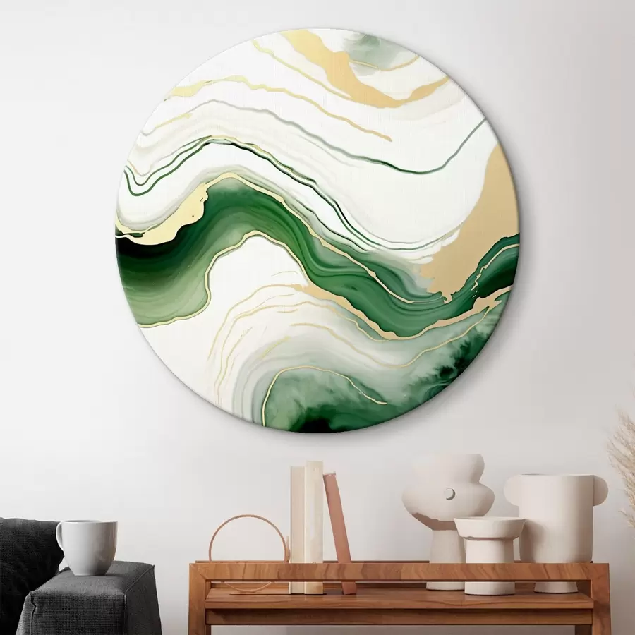 carta da parati Motivi di marmo verde chiaro e arancione nr. r45696