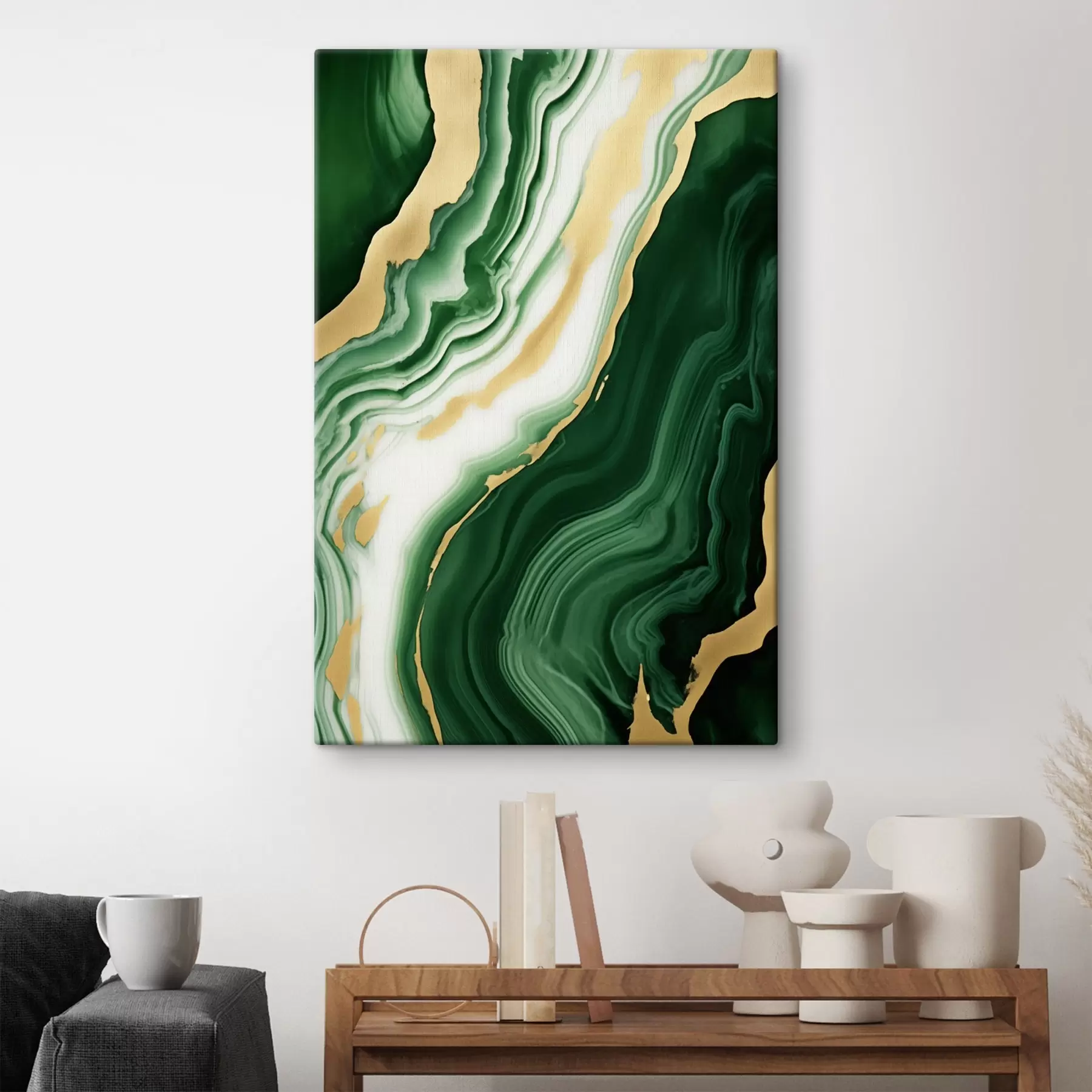 carta da parati Texture di marmo verde-bianco-giallo nr. s45695