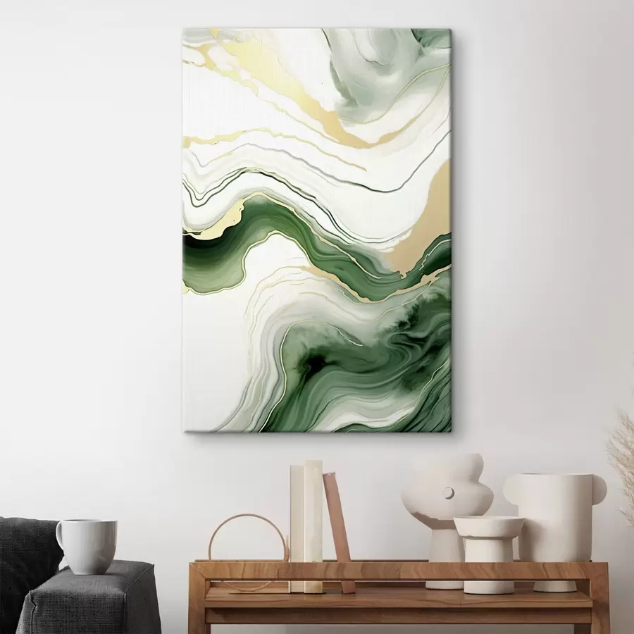 carta da parati Motivi di marmo verde chiaro e arancione nr. s45696