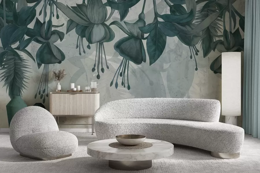 carta da parati Fiori pendenti in stile grunge nr. w04472v1