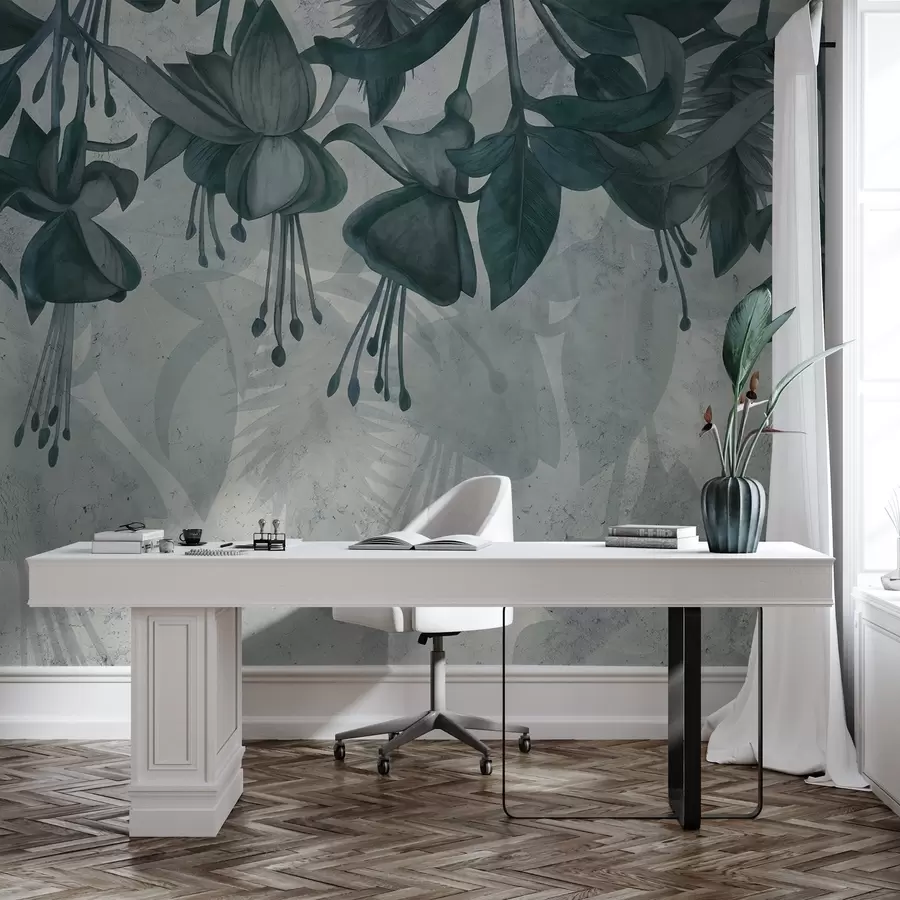 carta da parati Fiori pendenti in stile grunge nr. w04472v1