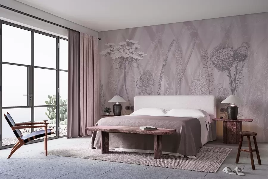 Carta da parati nature Erbe e erbario 