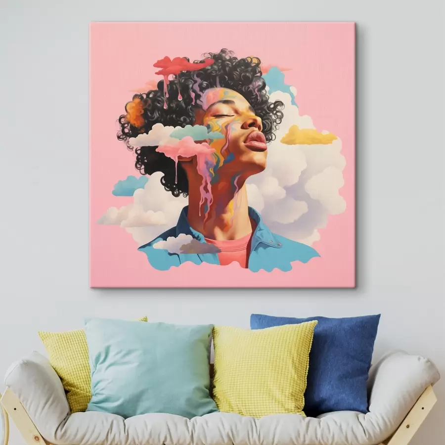 carta da parati Sognatore tra le nuvole in stile acquerello nr. s45636