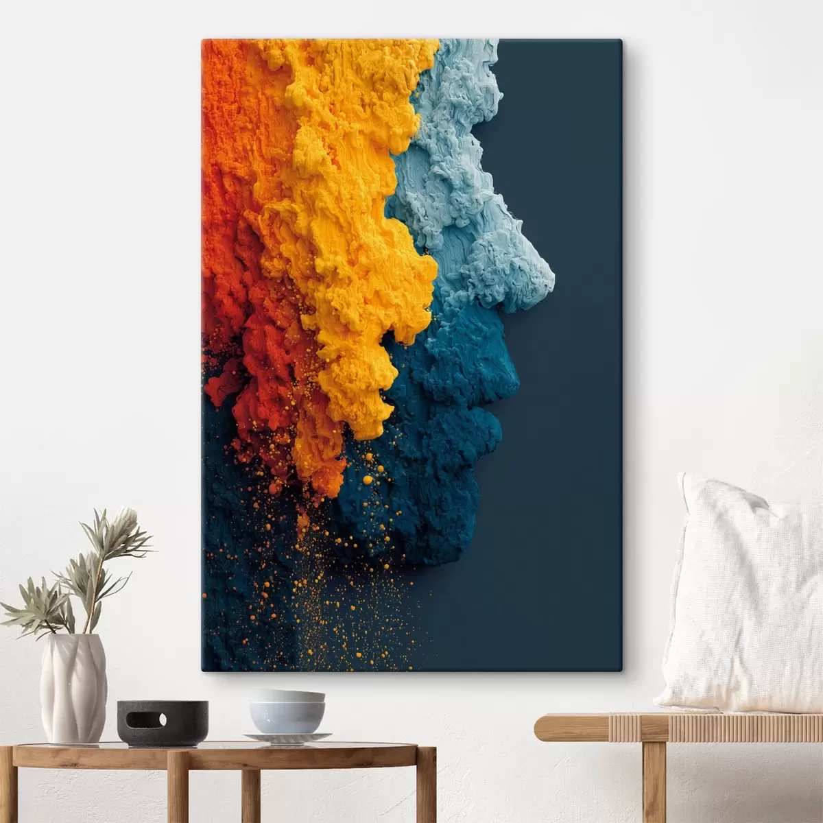 carta da parati Ritratto dinamico con vernici colorate nr. s45638