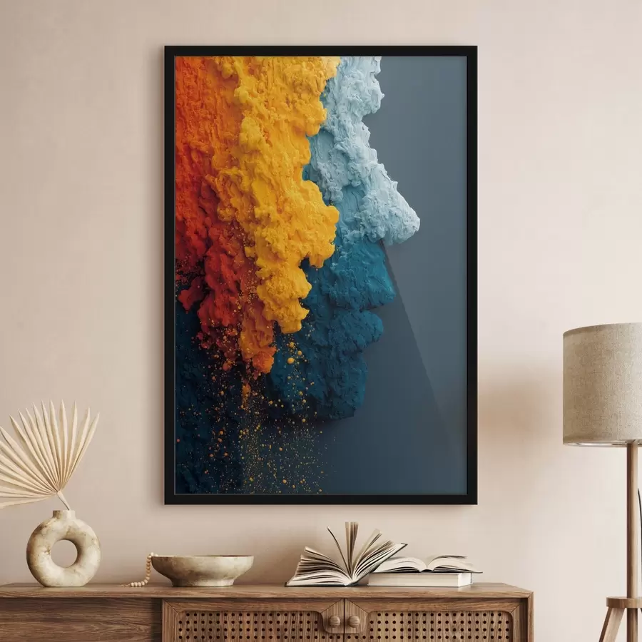 carta da parati Ritratto dinamico con vernici colorate nr. f45638