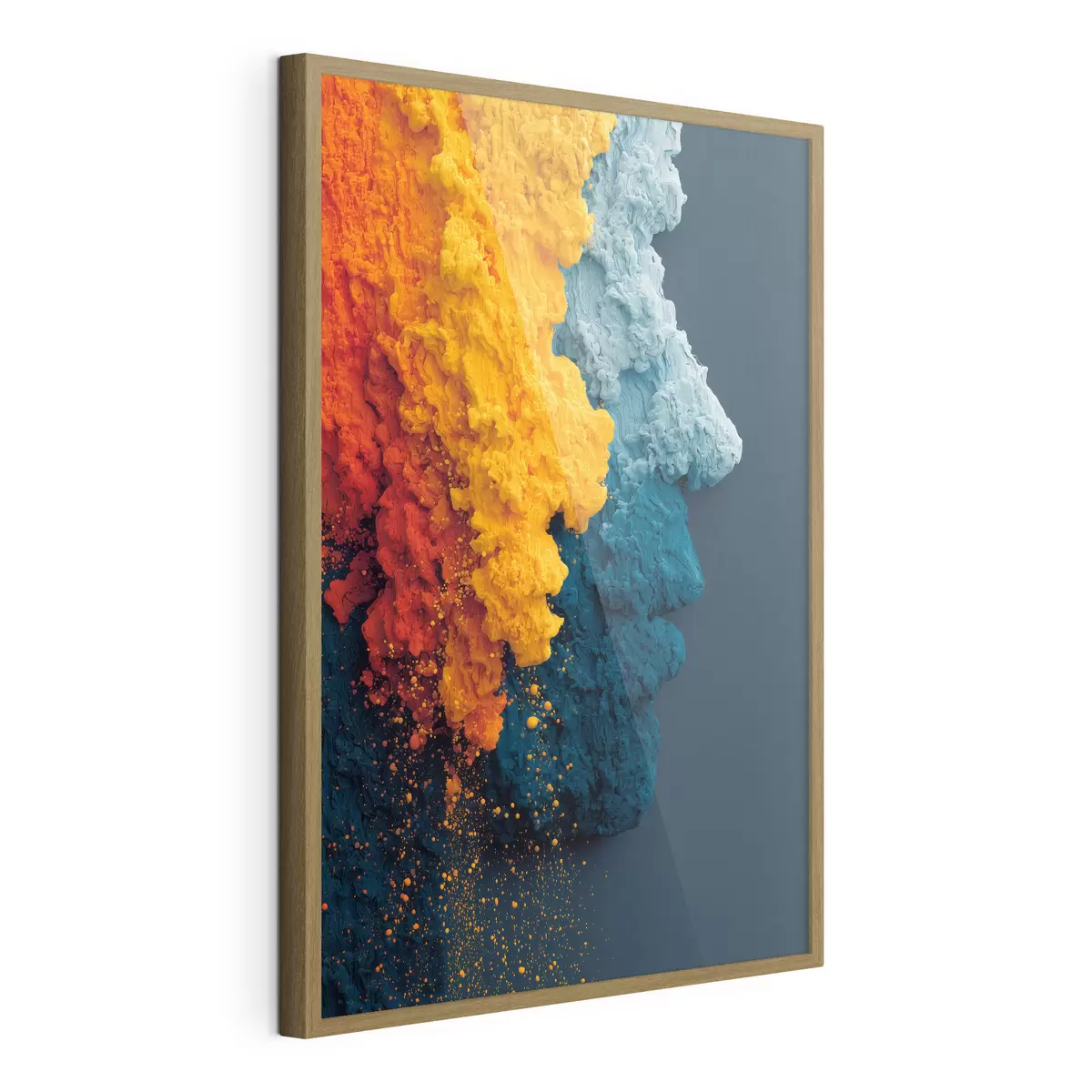 Poster Ritratto dinamico con vernici colorate f45638