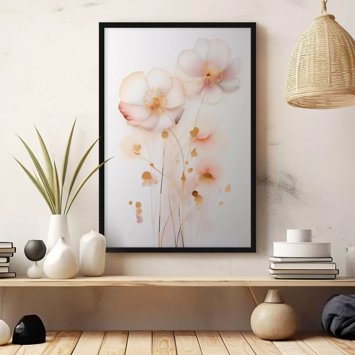 Poster Papaveri pastello in stile astratto f45643