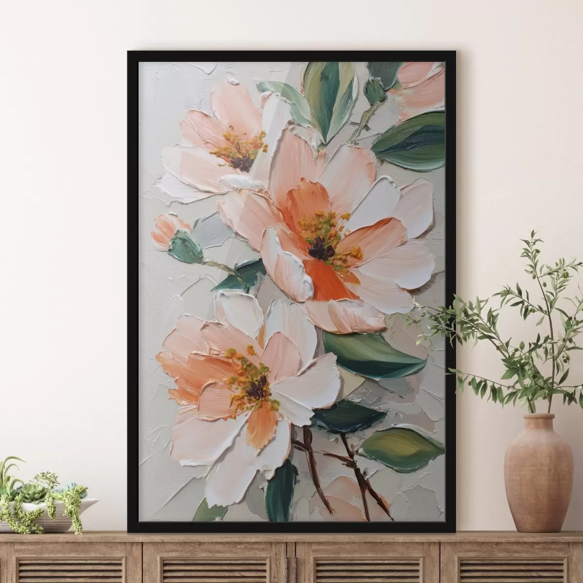 Poster Composizione floreale in stile pittura ad olio f45646