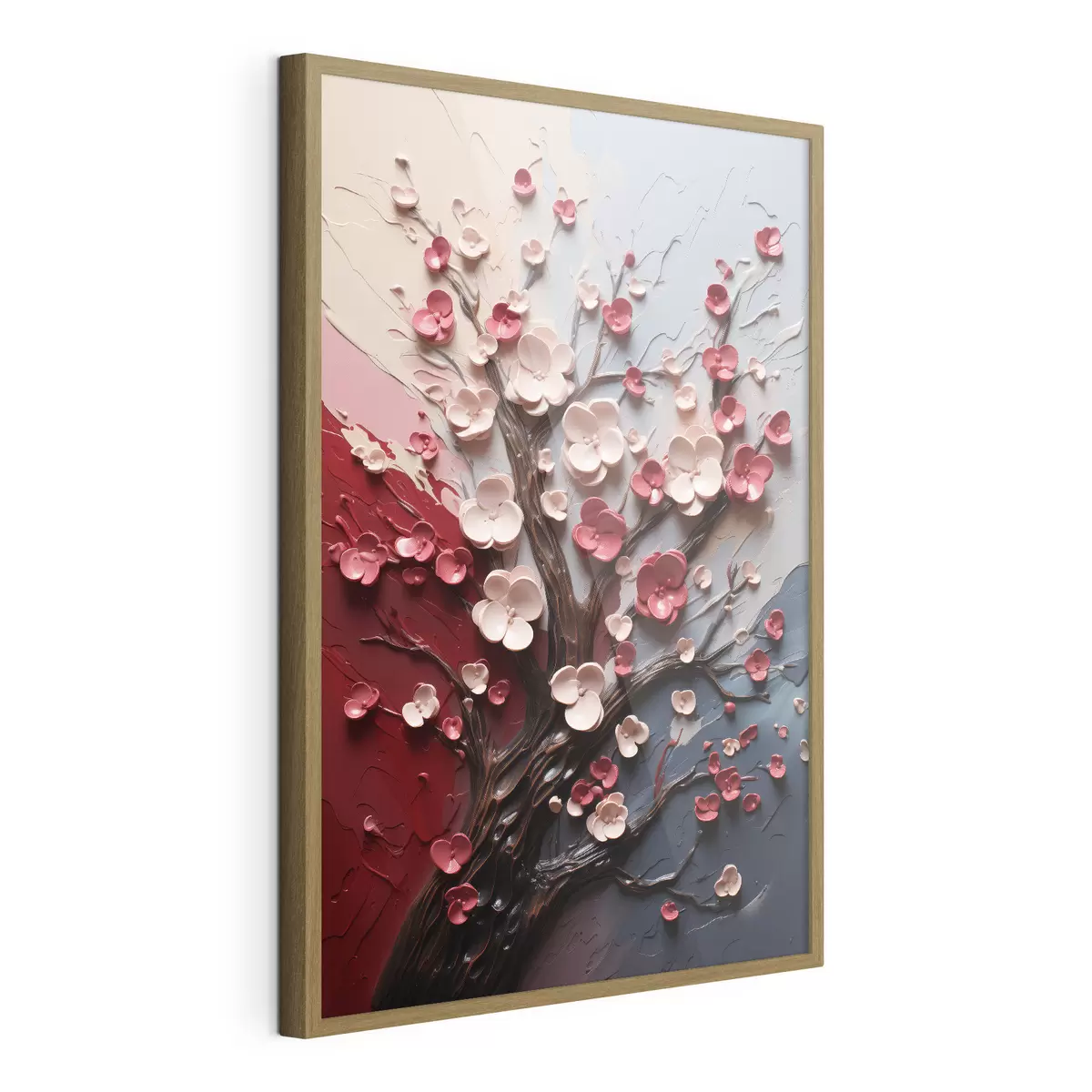 Poster Sakura volumetrici in stile pittura strutturata f45650