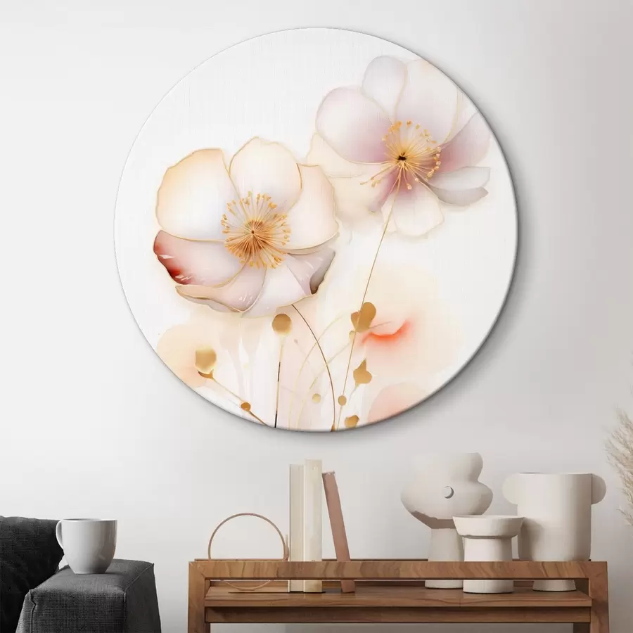 carta da parati Papaveri pastello in stile astratto nr. r45643