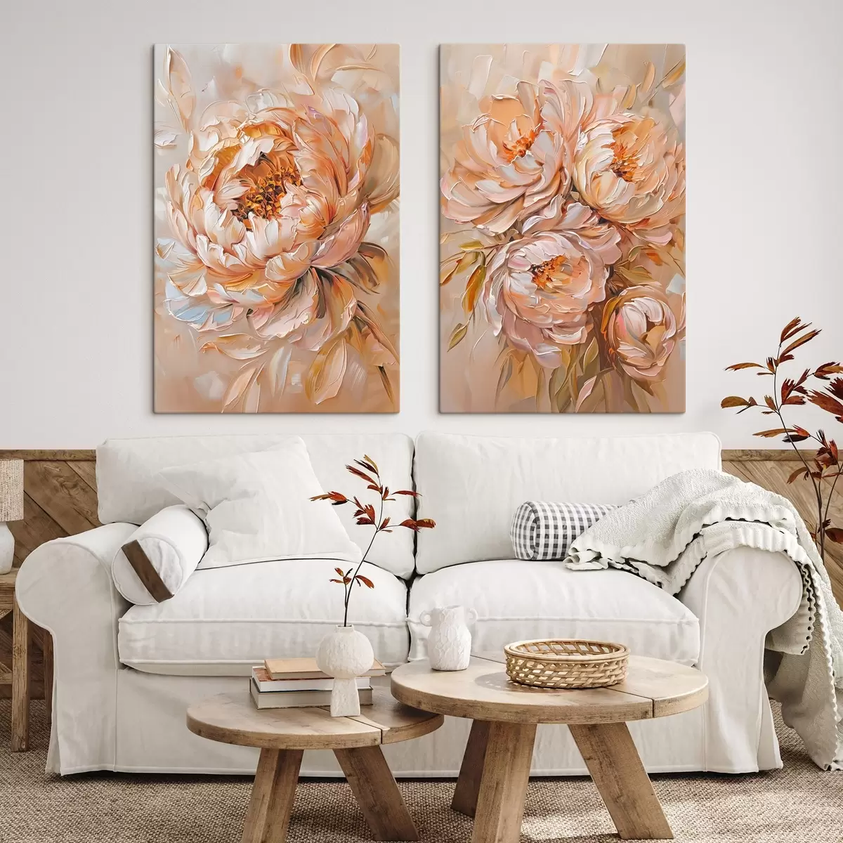 carta da parati Delicate peonie astratte nr. m00673