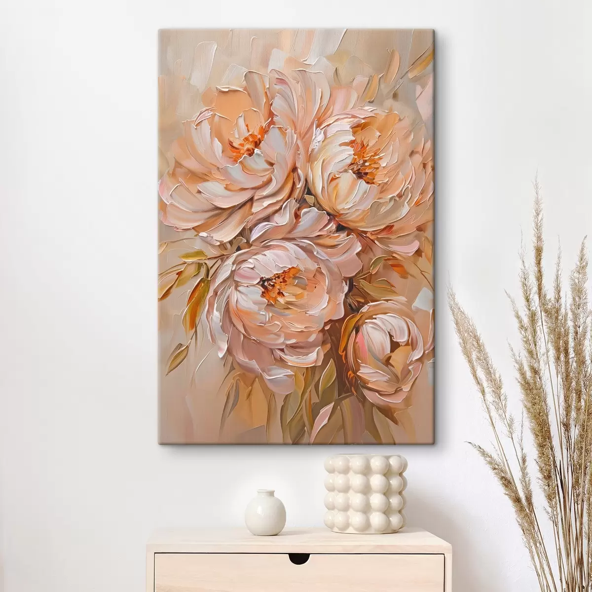 carta da parati Delicate peonie astratte nr. s45592