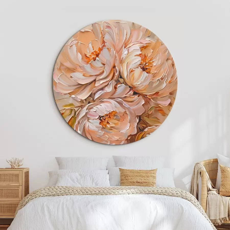 carta da parati Delicate peonie astratte nr. r45592