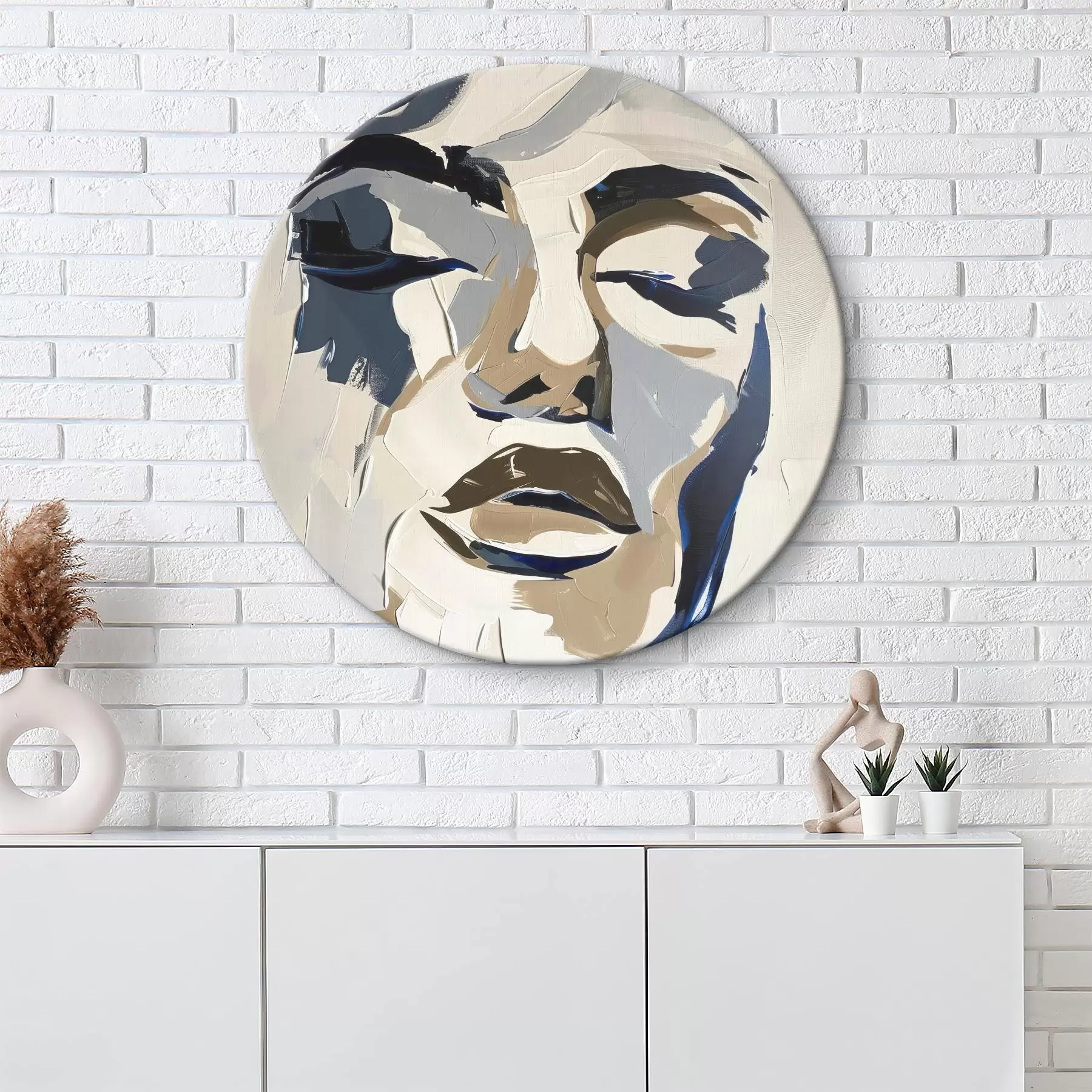 carta da parati Ritratto astratto di una donna con pennellate simulate nr. r45743