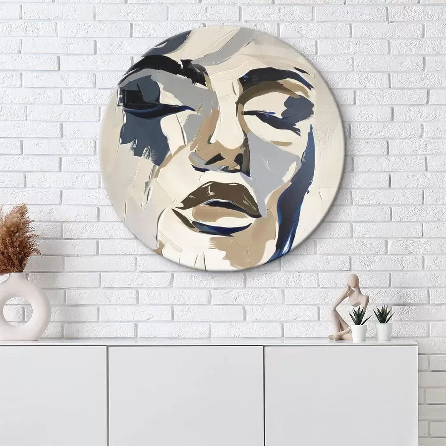 carta da parati Ritratto astratto di una donna con pennellate simulate nr. r45743