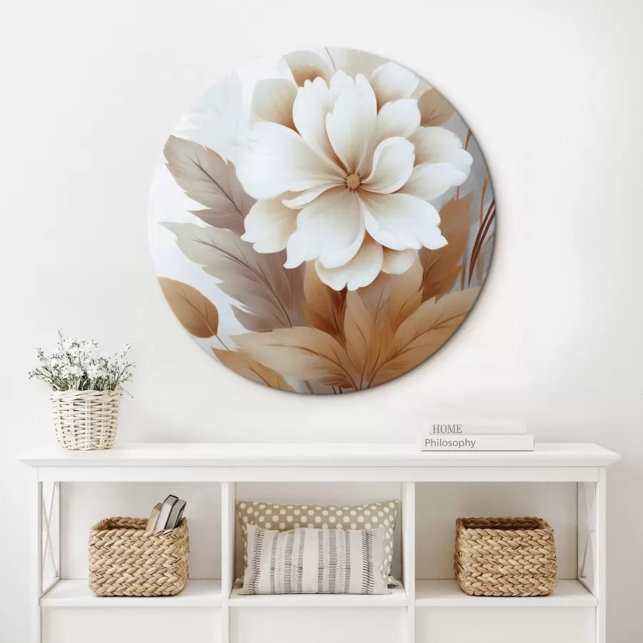 carta da parati Un fiore con foglie nr. r45744