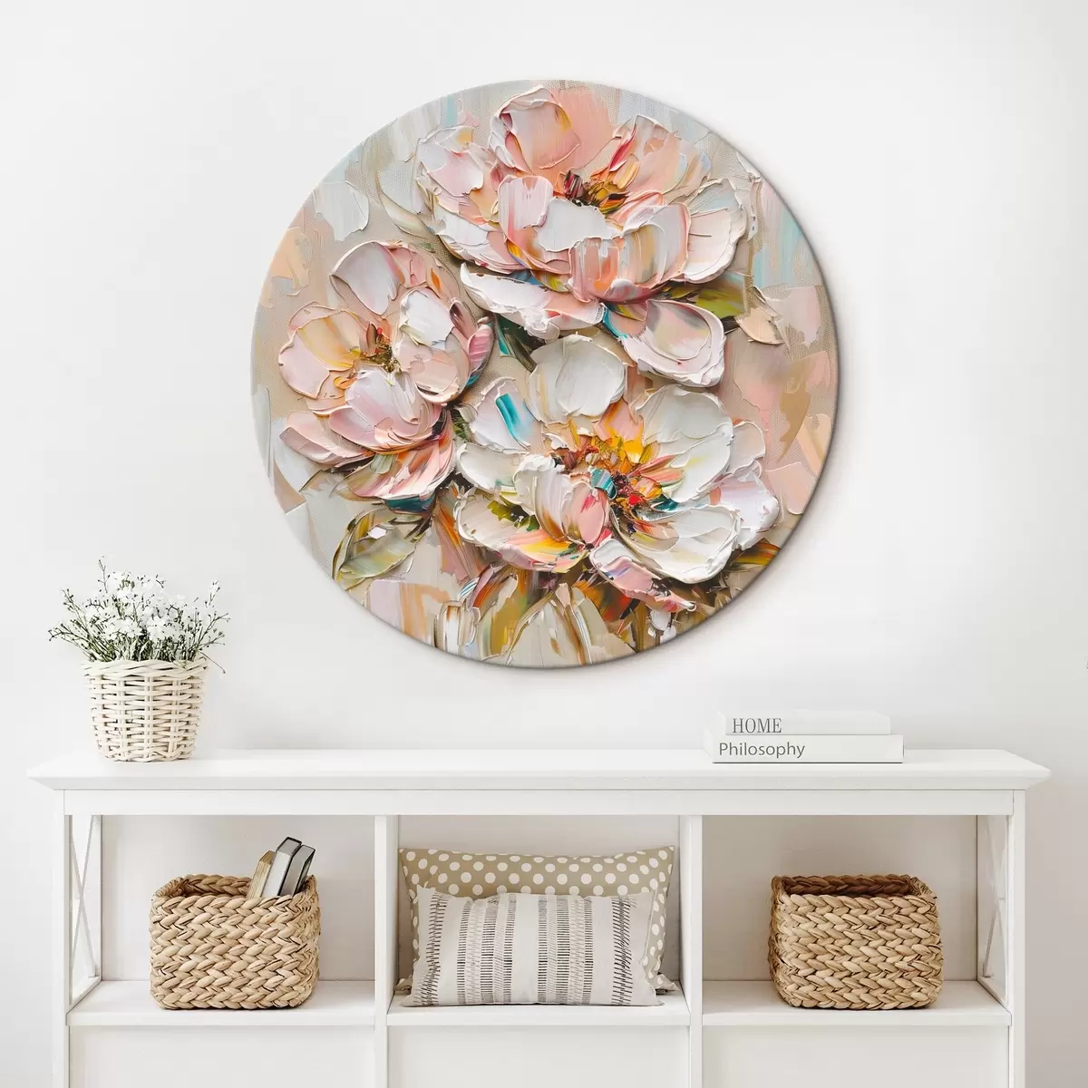 Quadri rotondi Grandi fiori r45746