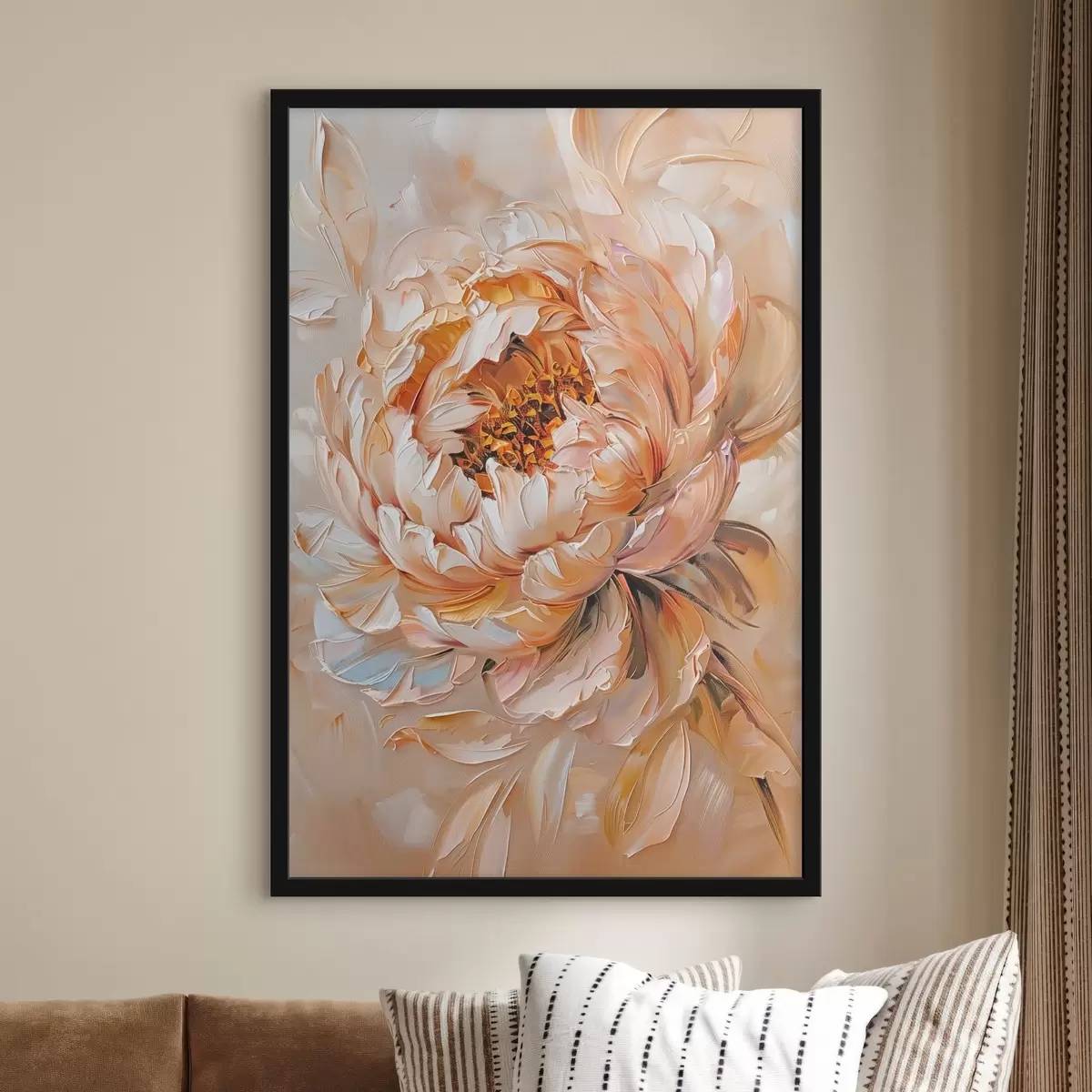 Poster Delicata peonia astratta f45591