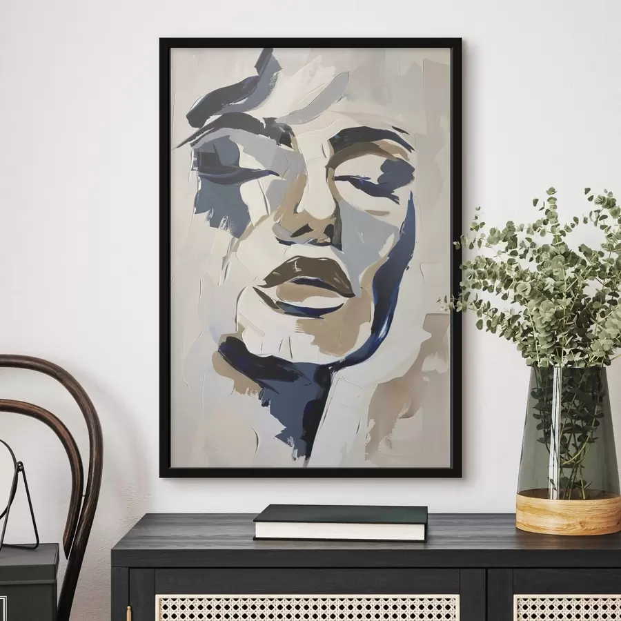 carta da parati Ritratto astratto di una donna con pennellate simulate nr. f45743