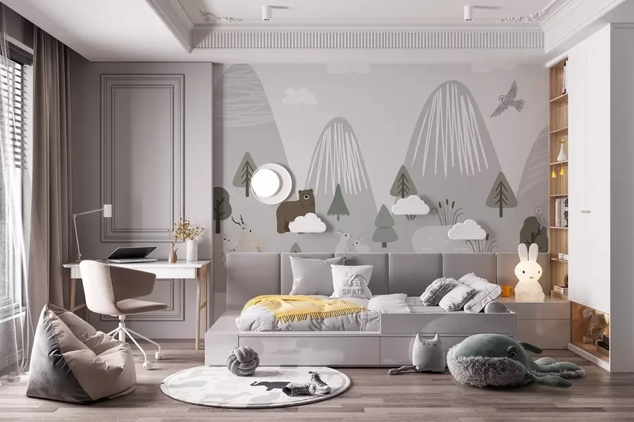 Carta da parati nature Animali della foresta 