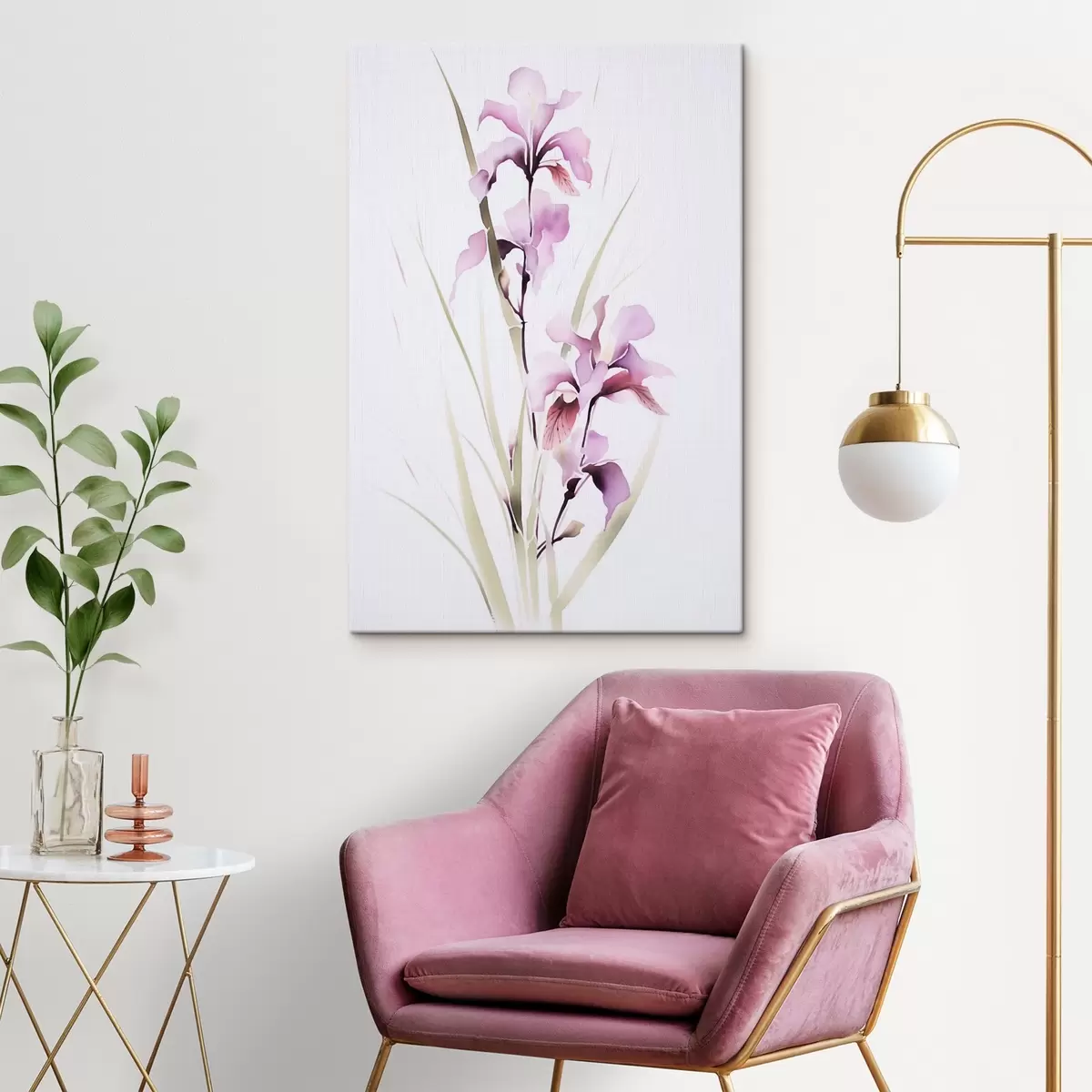 carta da parati Fiori ad imitazione dell'acquerello nr. s45763