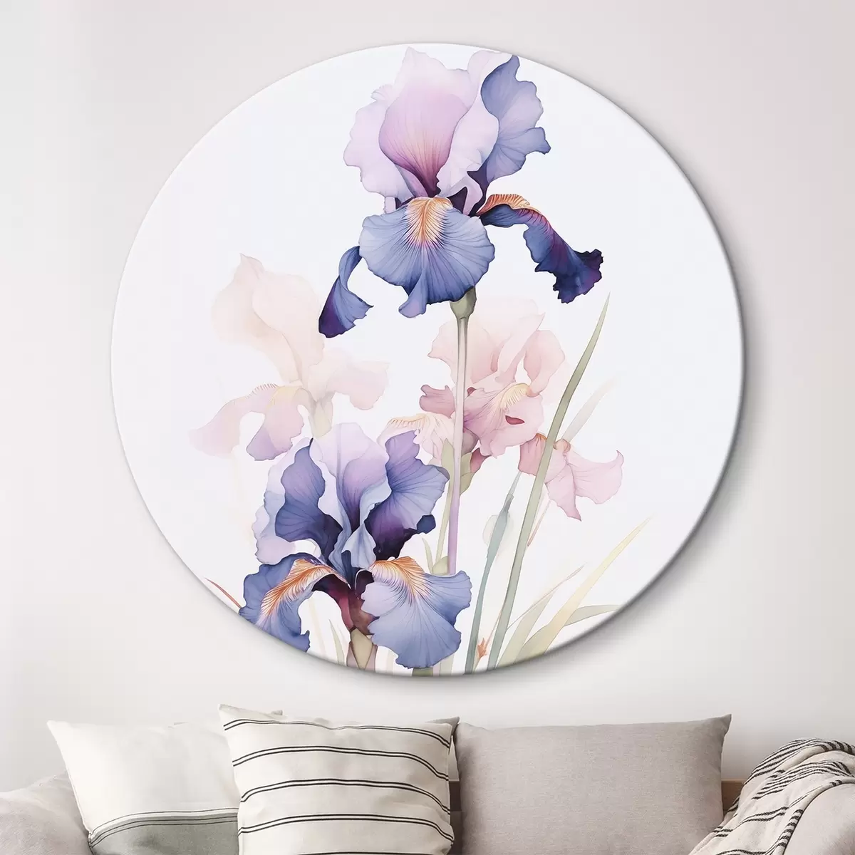 Quadri rotondi Imitazione di iris ad acquerello r45762