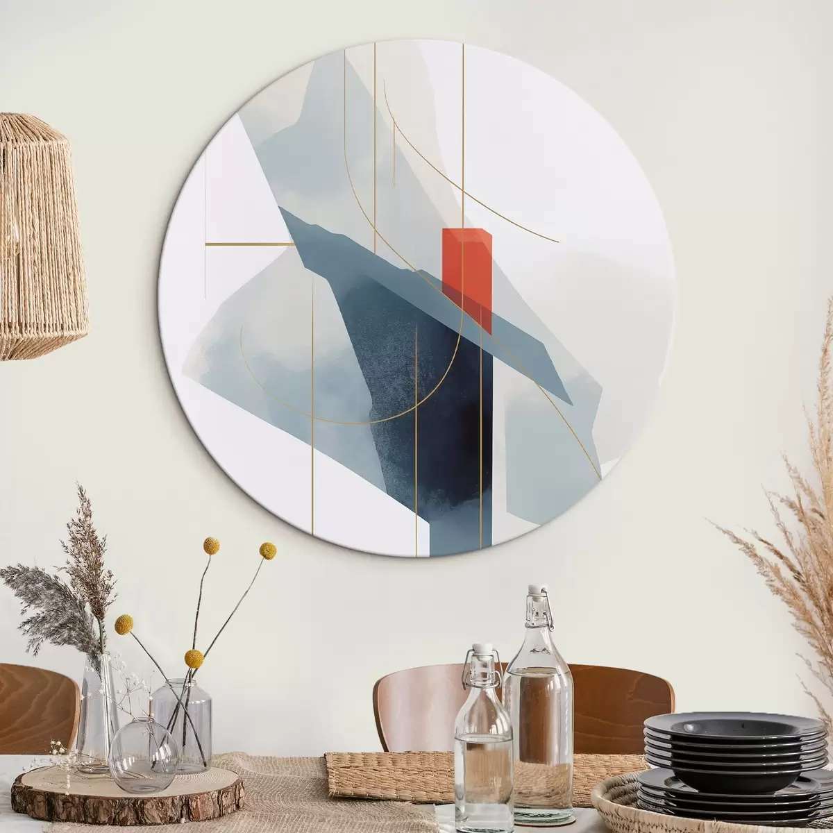 Quadri rotondi Astrazione moderna r45770