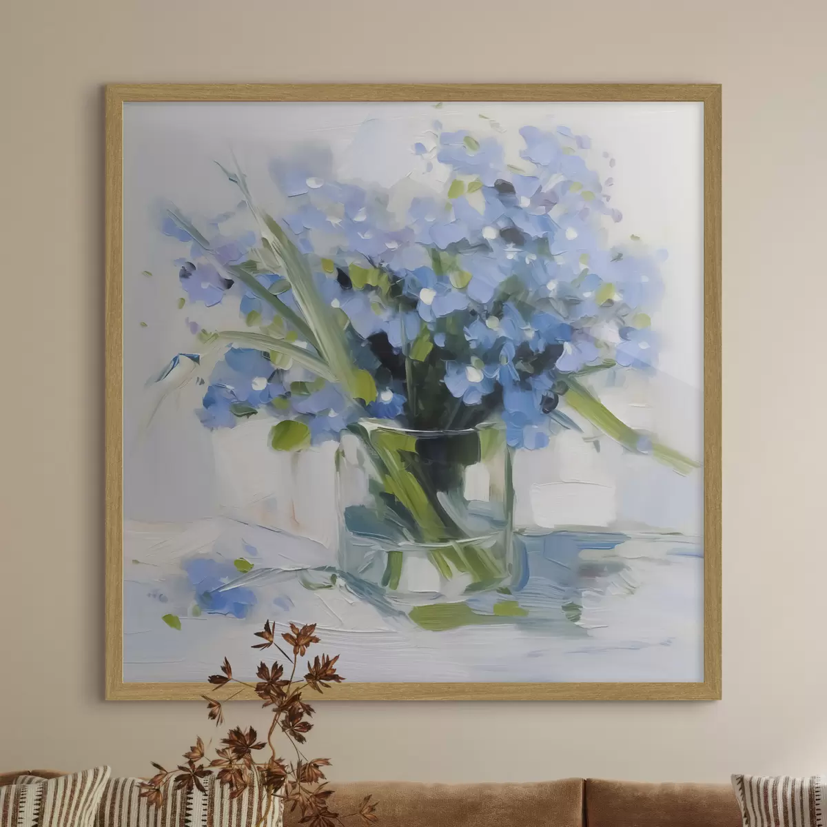 Poster Delicati fiori in un vaso di vetro f45773
