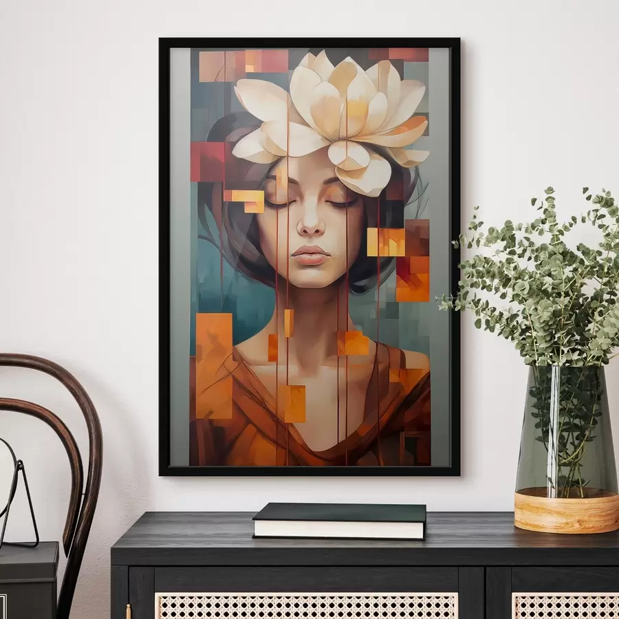 carta da parati Donna con un fiore nr. f45796