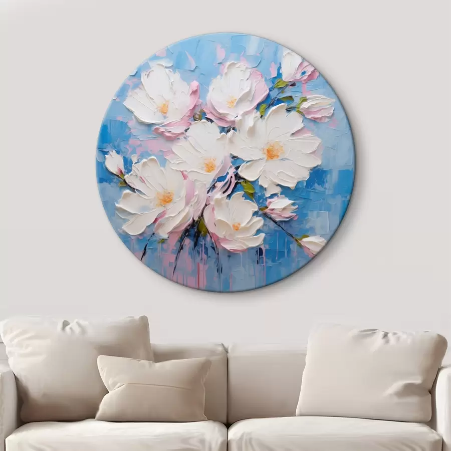 carta da parati Fiori voluminosi: composizione nello stile della pittura a olio nr. r45537