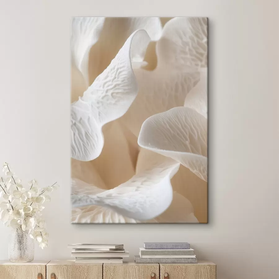 carta da parati petali con venature nei toni del beige nr. s45703