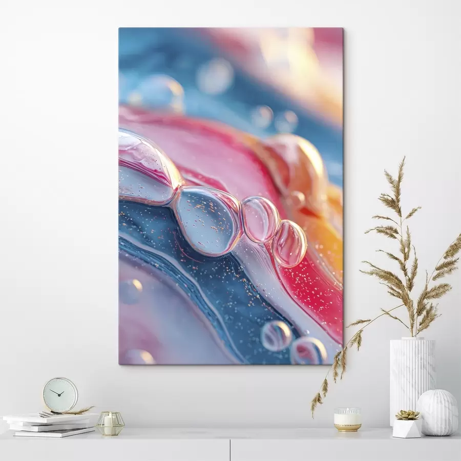 carta da parati onde multicolori con bolle nr. s45705