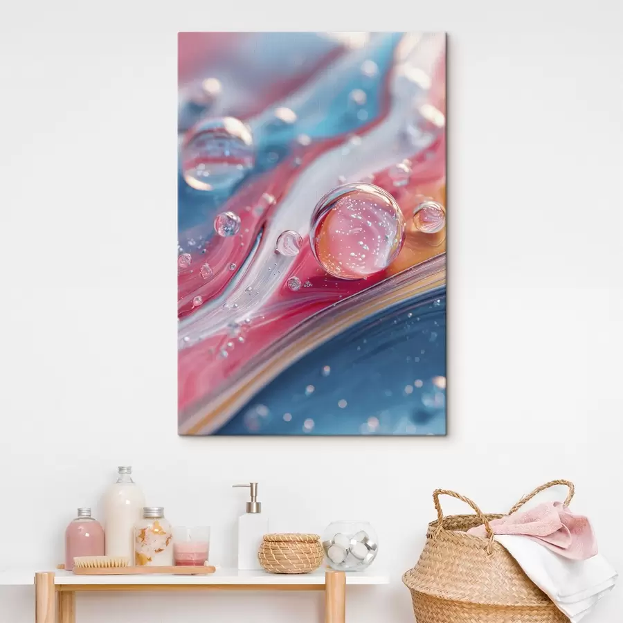 carta da parati onde multicolori con bolle nr. s45706