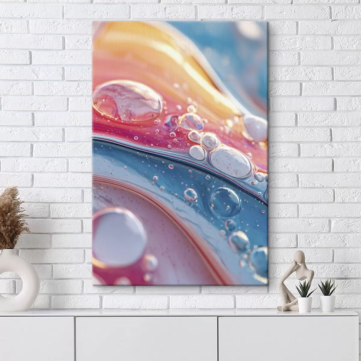 carta da parati onde multicolori con bolle nr. s45707